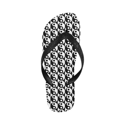 Yin Yang Classic Pattern Design Print Flip Flops-JTAMIGO.COM