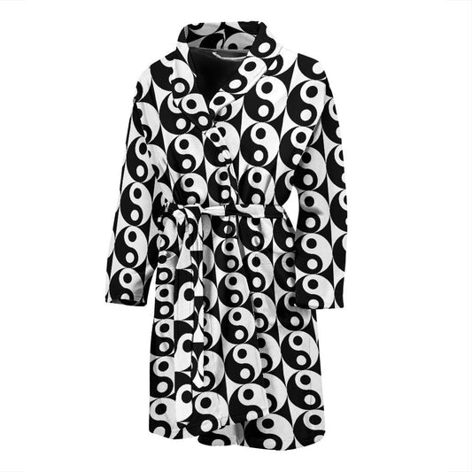 Yin Yang Classic Pattern Design Print Men Bath Robe-JTAMIGO.COM