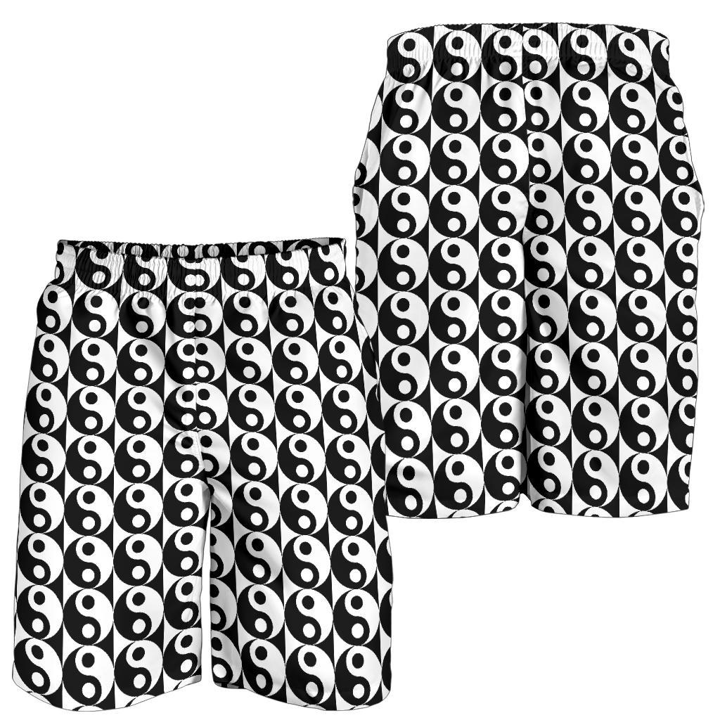 Yin Yang Classic Pattern Design Print Mens Shorts-JTAMIGO.COM