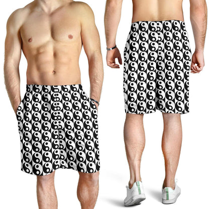 Yin Yang Classic Pattern Design Print Mens Shorts-JTAMIGO.COM