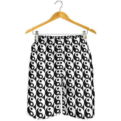 Yin Yang Classic Pattern Design Print Mens Shorts-JTAMIGO.COM