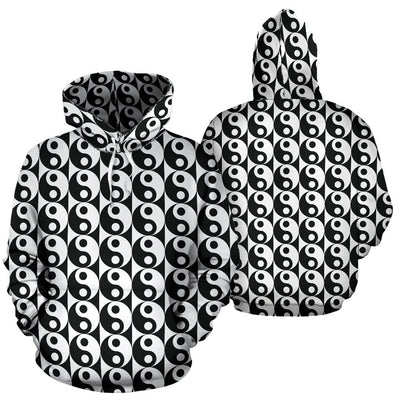 Yin Yang Classic Pattern Design Print Pullover Hoodie