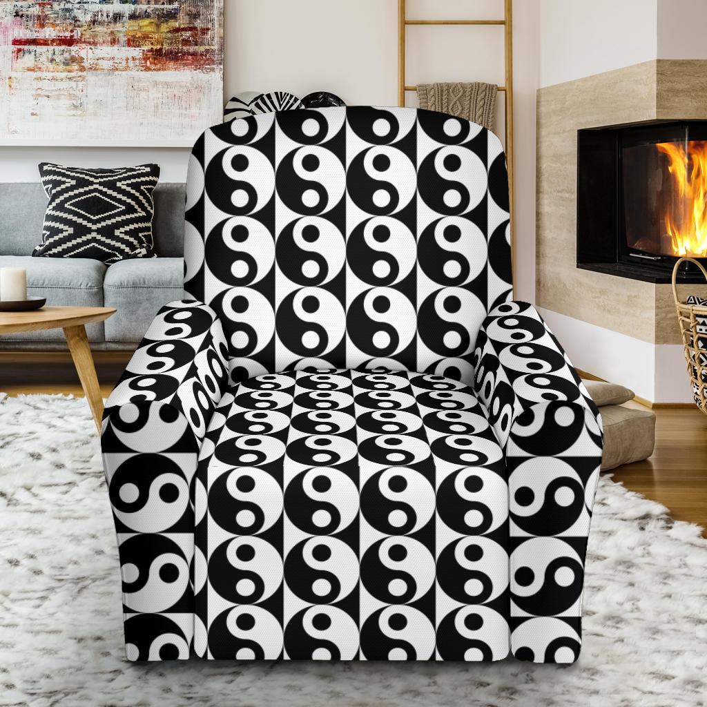 Yin Yang Classic Pattern Design Print Single Sofa Slipcover -JTAMIGO.COM