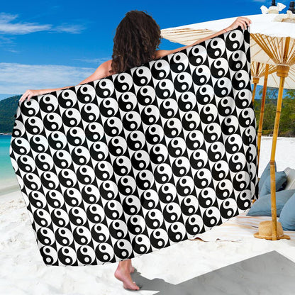 Yin Yang Classic Pattern Design Print Sarong Pareo Wrap