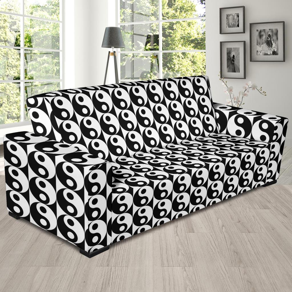 Yin Yang Classic Pattern Design Print Sofa Slipcover-JTAMIGO.COM