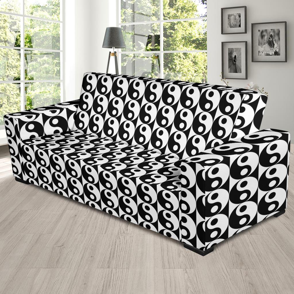 Yin Yang Classic Pattern Design Print Sofa Slipcover-JTAMIGO.COM