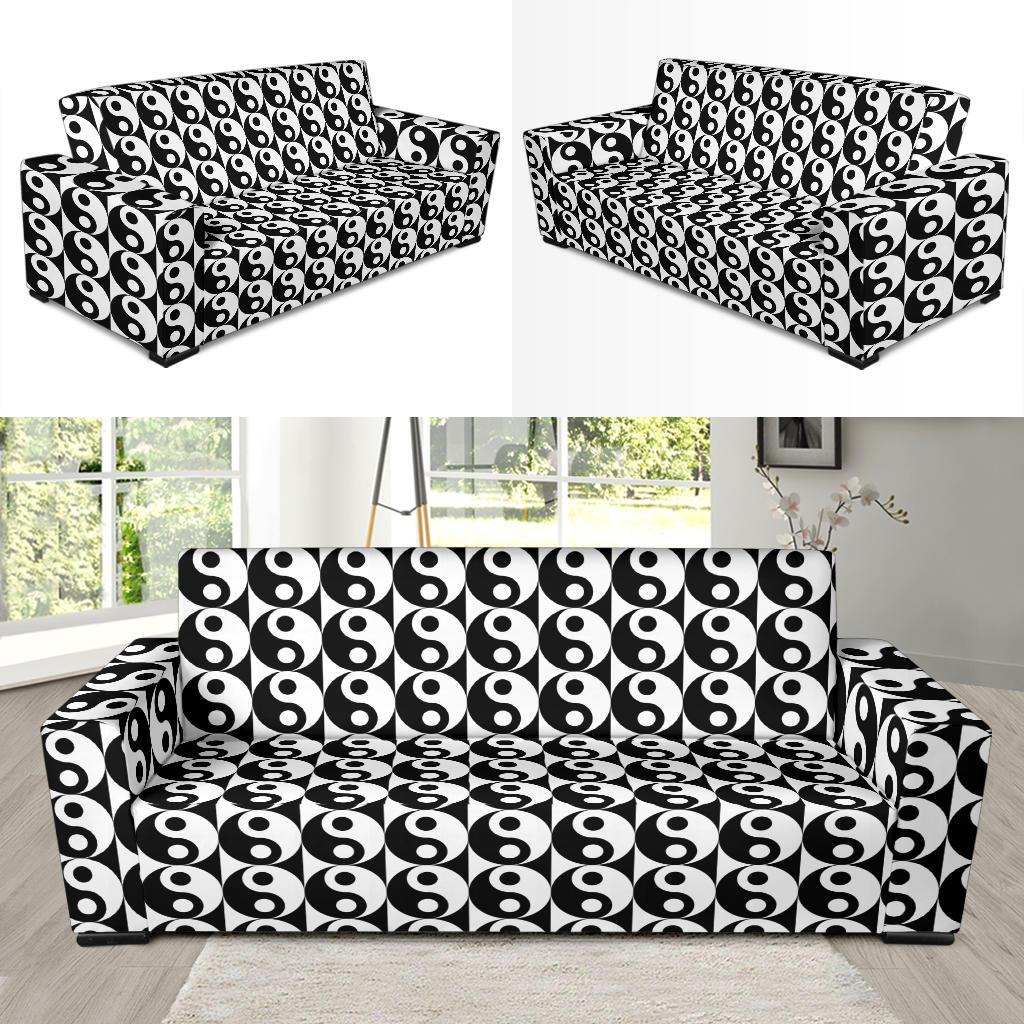 Yin Yang Classic Pattern Design Print Sofa Slipcover-JTAMIGO.COM