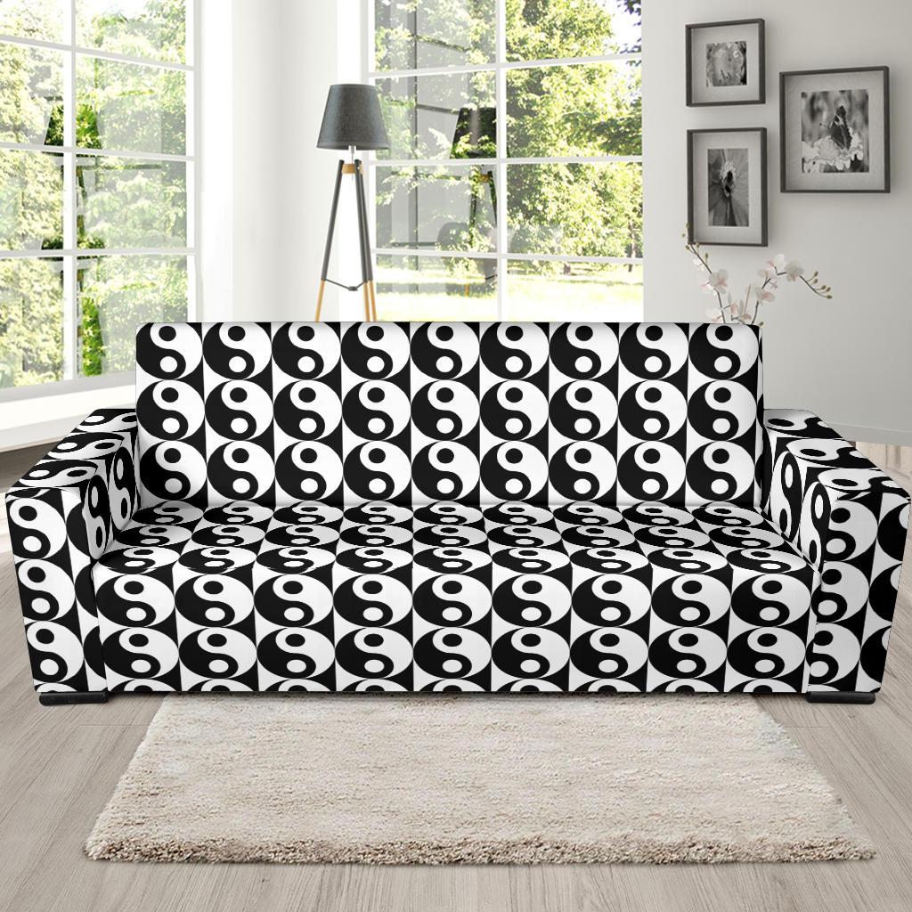 Yin Yang Classic Pattern Design Print Sofa Slipcover-JTAMIGO.COM