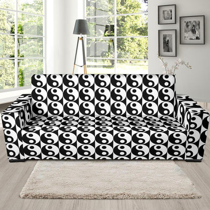 Yin Yang Classic Pattern Design Print Sofa Slipcover-JTAMIGO.COM