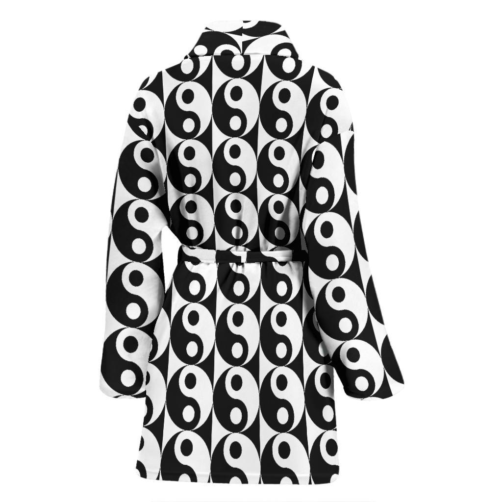 Yin Yang Classic Pattern Design Print Women Bath Robe-JTAMIGO.COM
