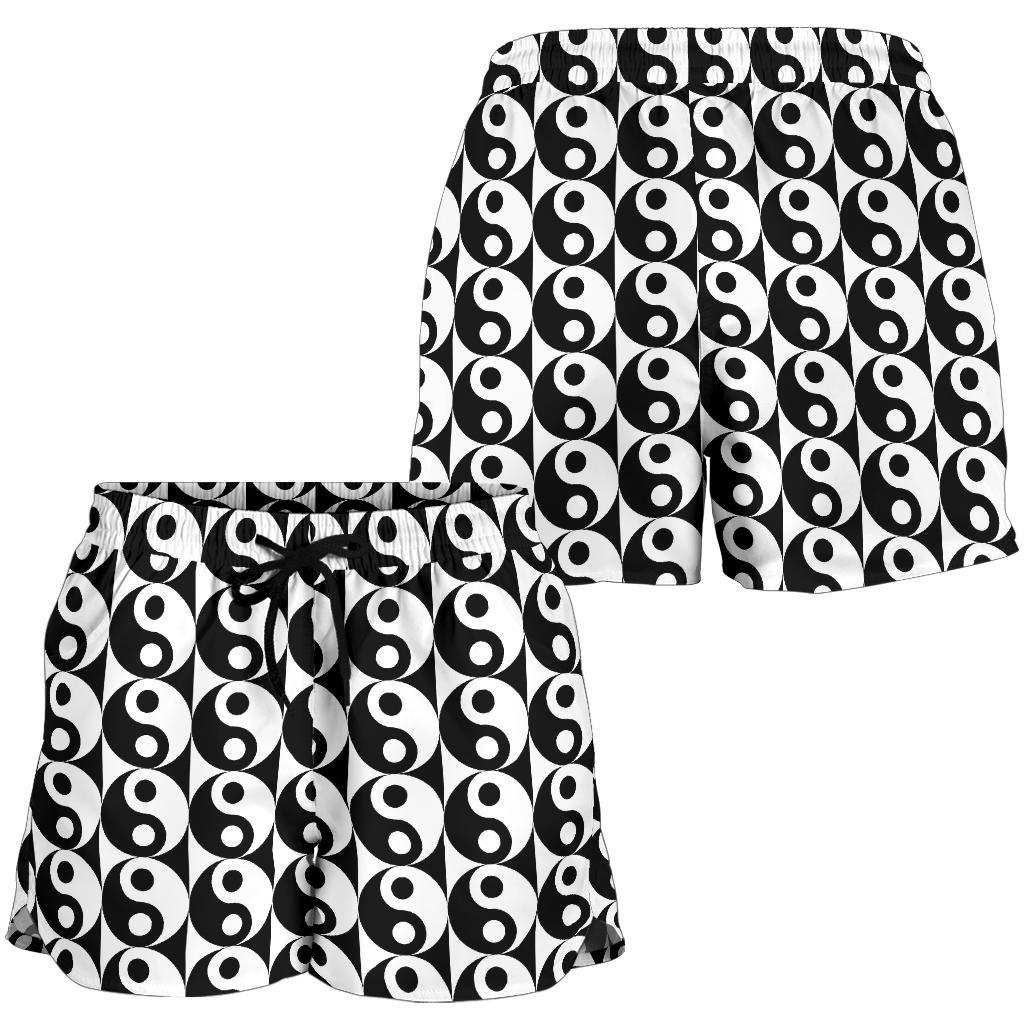 Yin Yang Classic Pattern Design Print Women Shorts-JTAMIGO.COM