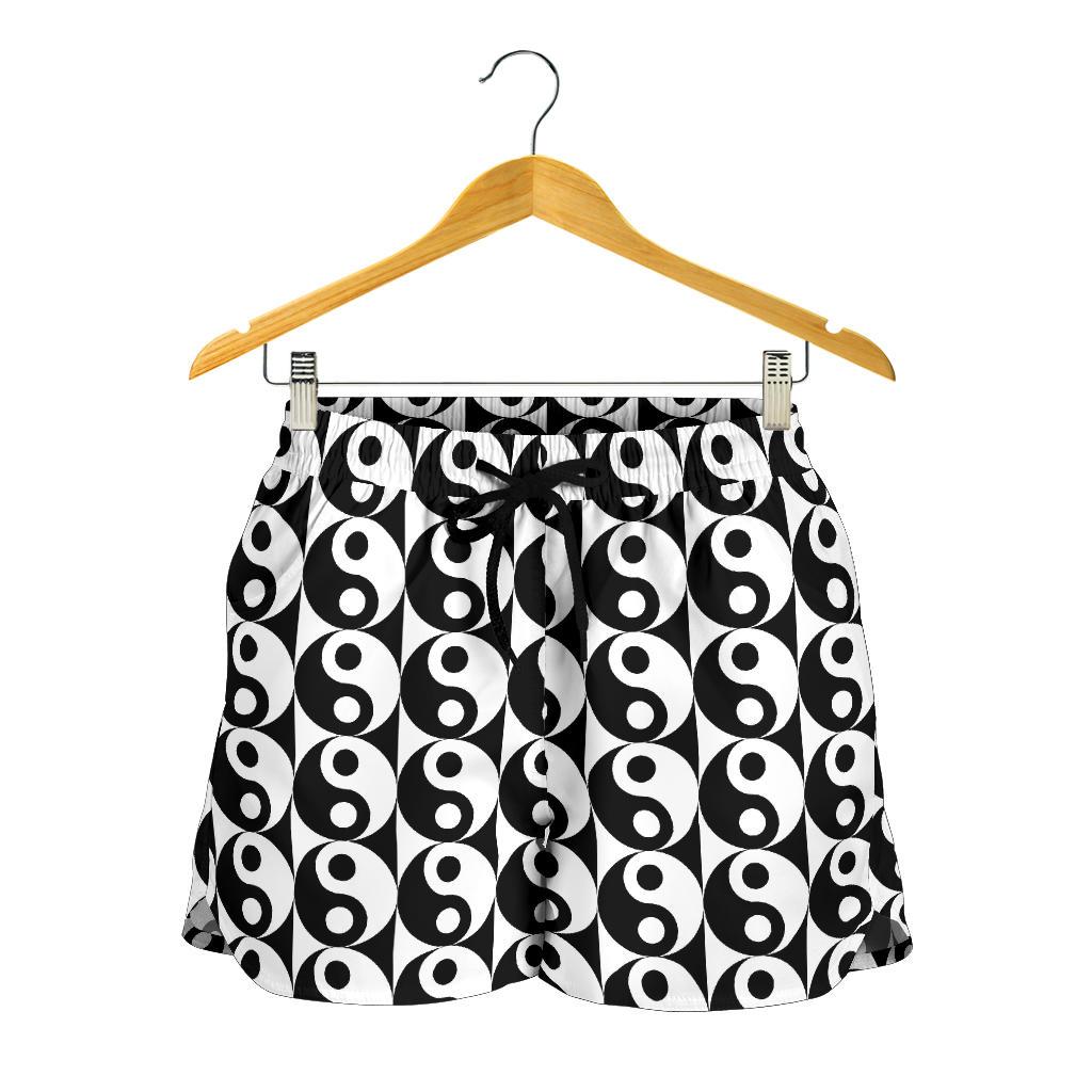 Yin Yang Classic Pattern Design Print Women Shorts-JTAMIGO.COM