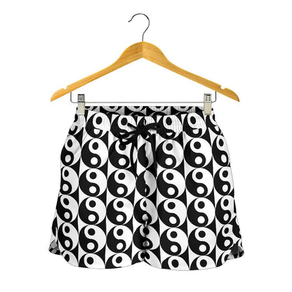 Yin Yang Classic Pattern Design Print Women Shorts-JTAMIGO.COM