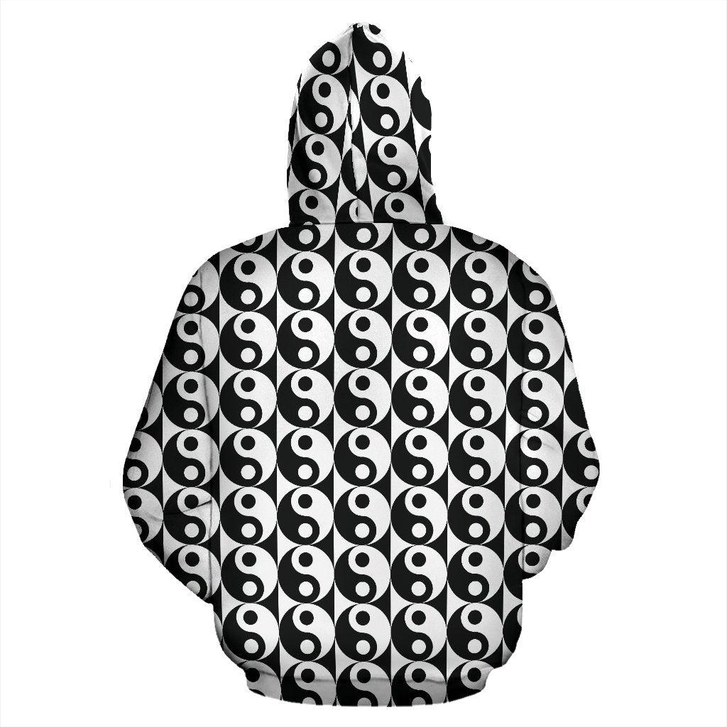 Yin Yang Classic Pattern Design Print Zip Up Hoodie