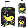 Yin Yang Neon Color Design Print Luggage Cover Protector
