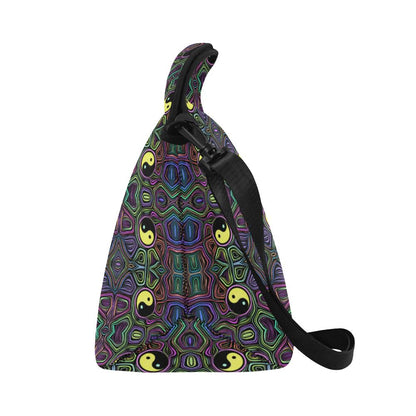 Yin Yang Neon Color Design Print Neoprene Lunch Bag (Model 1669)(Large)-JTAMIGO.COM