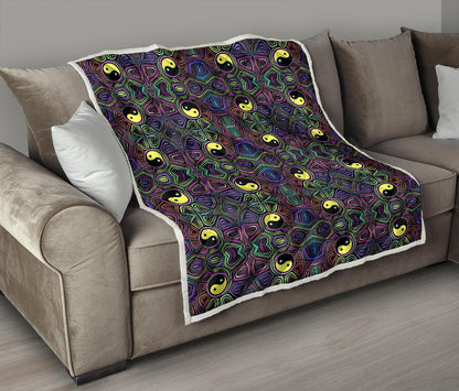 Yin Yang Neon Color Design Print Premium Quilt-JTAMIGO.COM