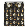 Yin Yang Skull Themed Design Print Duvet Cover Bedding Set