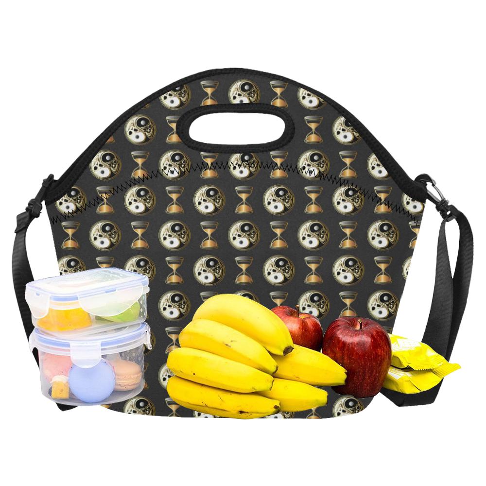 Yin Yang Skull Themed Design Print Neoprene Lunch Bag (Model 1669)(Large)-JTAMIGO.COM