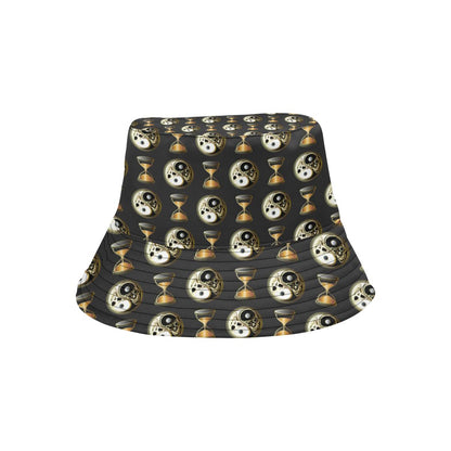 Yin Yang Skull Themed Design Print Unisex Bucket Hat