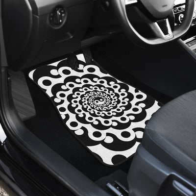 Yin Yang Spiral Design Print Car Floor Mats