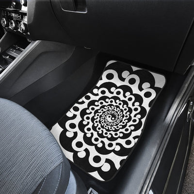 Yin Yang Spiral Design Print Car Floor Mats