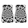 Yin Yang Spiral Design Print Car Floor Mats