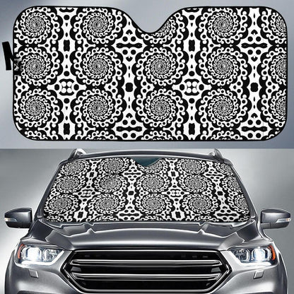 Yin Yang Spiral Design Print Car Sun Shade For Windshield
