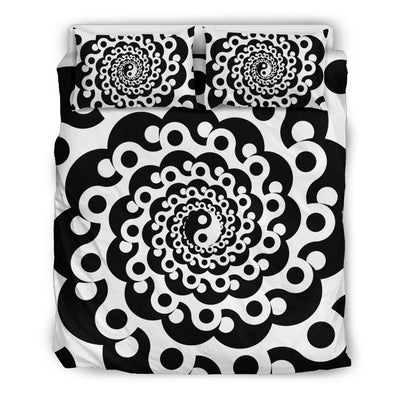 Yin Yang Spiral Design Print Duvet Cover Bedding Set