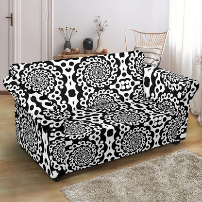 Yin Yang Spiral Design Print Loveseat Slipcover-JTAMIGO.COM