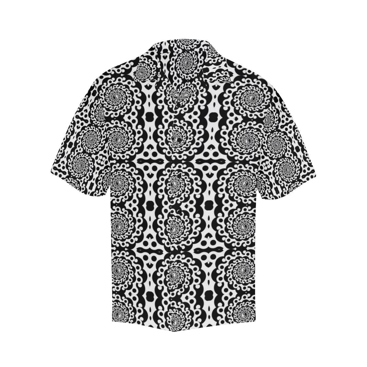 Yin Yang Spiral Design Print Men Aloha Hawaiian Shirt