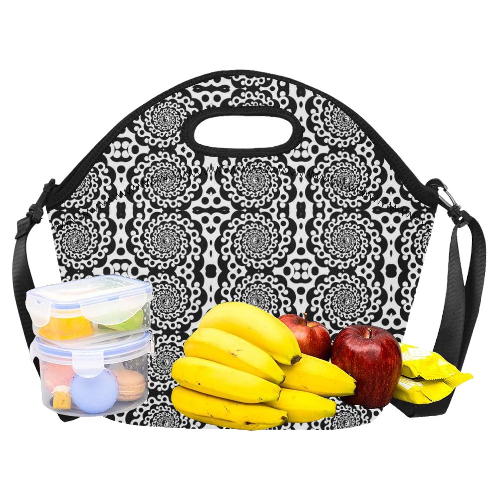 Yin Yang Spiral Design Print Neoprene Lunch Bag (Model 1669)(Large)-JTAMIGO.COM