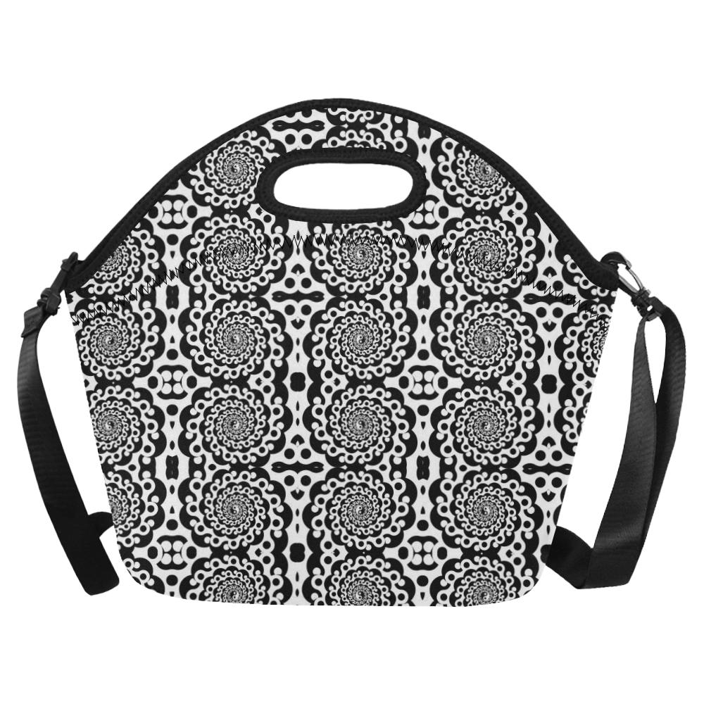Yin Yang Spiral Design Print Neoprene Lunch Bag (Model 1669)(Large)-JTAMIGO.COM