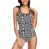 Yin Yang Spiral Design Print One Piece Swimsuit-JTAMIGO.COM