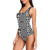 Yin Yang Spiral Design Print One Piece Swimsuit-JTAMIGO.COM