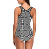 Yin Yang Spiral Design Print One Piece Swimsuit-JTAMIGO.COM