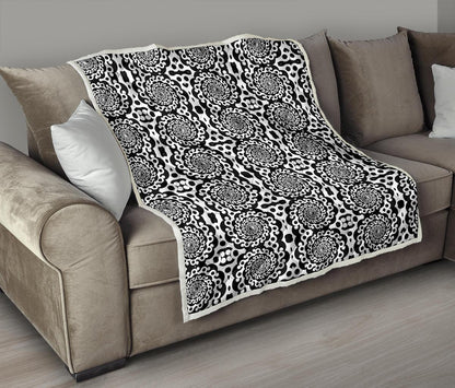 Yin Yang Spiral Design Print Premium Quilt-JTAMIGO.COM