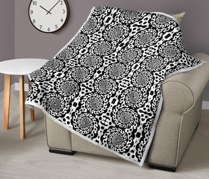 Yin Yang Spiral Design Print Premium Quilt-JTAMIGO.COM
