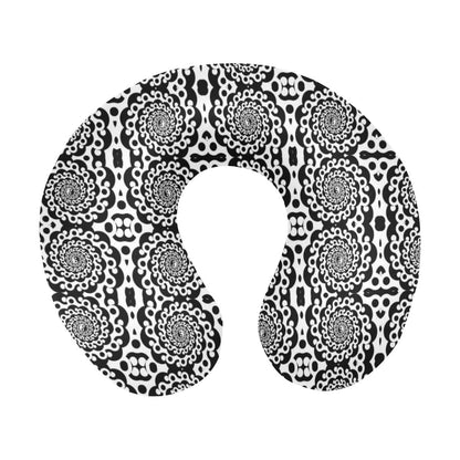 Yin Yang Spiral Design Print U-Shaped Travel Neck Pillow-JTAMIGO.COM