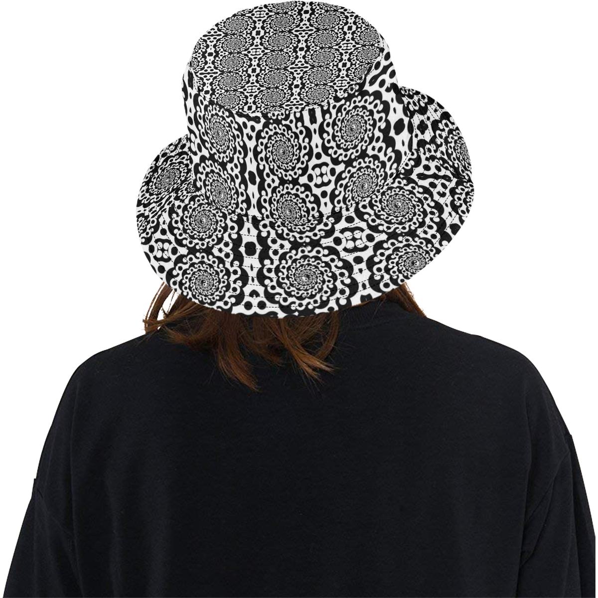 Yin Yang Spiral Design Print Unisex Bucket Hat