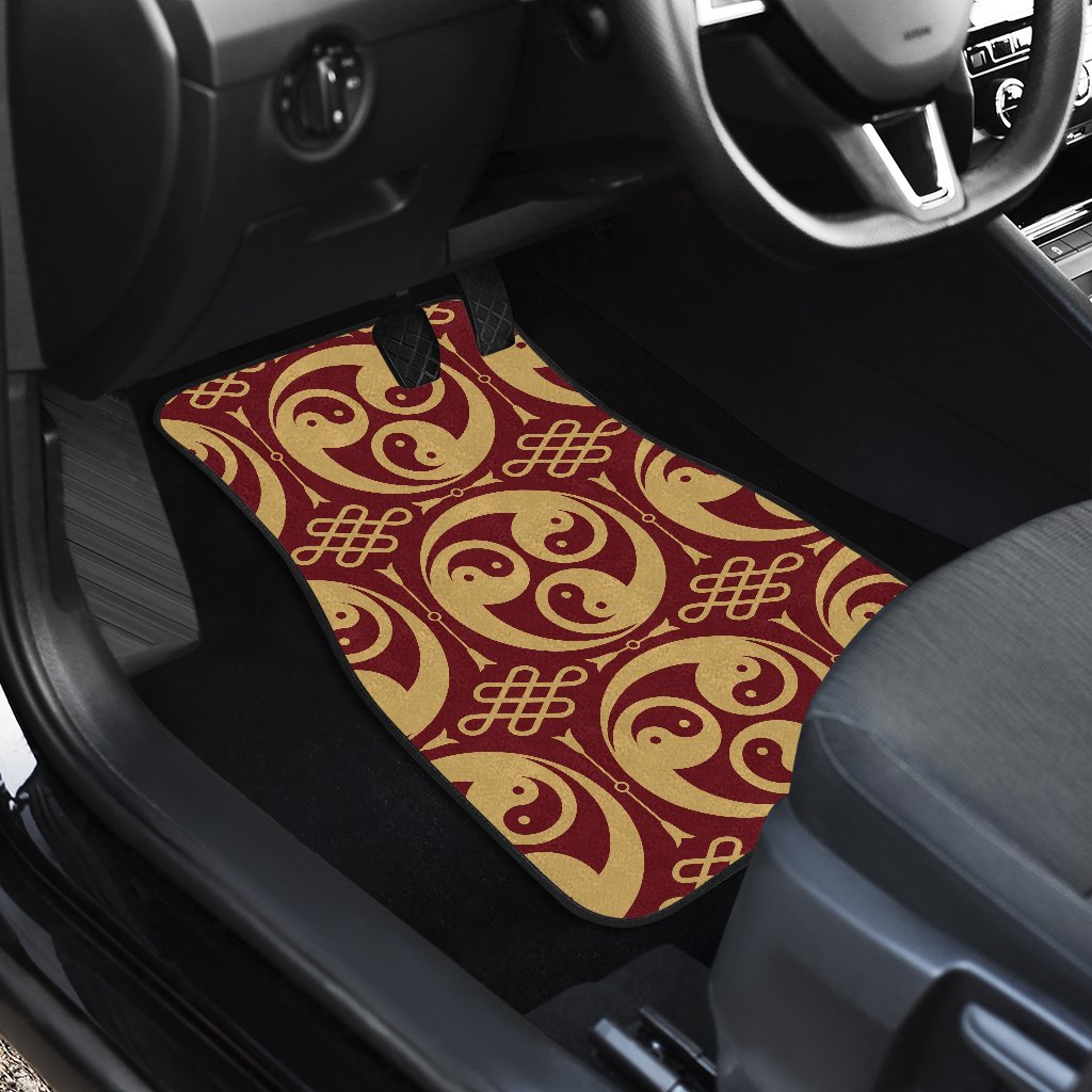 Yin Yang Style Pattern Design Print Car Floor Mats