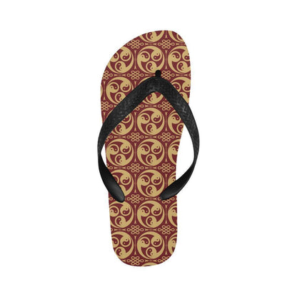 Yin Yang Style Pattern Design Print Flip Flops-JTAMIGO.COM