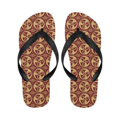 Yin Yang Style Pattern Design Print Flip Flops-JTAMIGO.COM