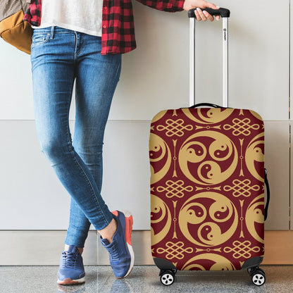 Yin Yang Style Pattern Design Print Luggage Cover Protector