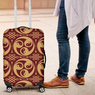 Yin Yang Style Pattern Design Print Luggage Cover Protector