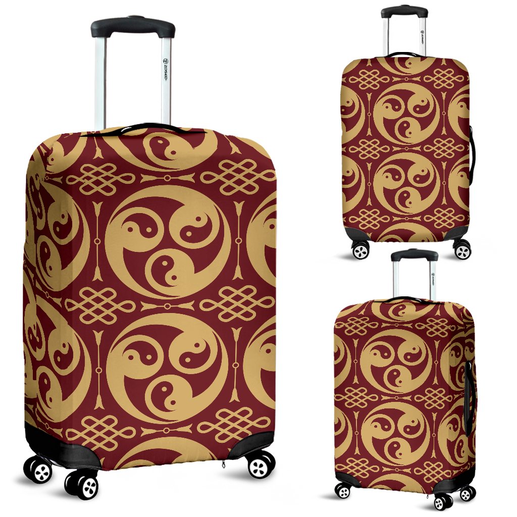 Yin Yang Style Pattern Design Print Luggage Cover Protector