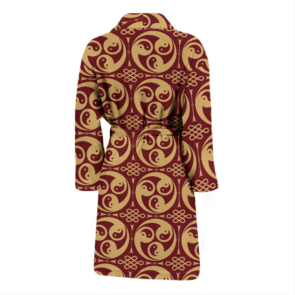 Yin Yang Style Pattern Design Print Men Bath Robe-JTAMIGO.COM