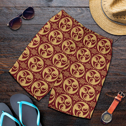 Yin Yang Style Pattern Design Print Mens Shorts-JTAMIGO.COM