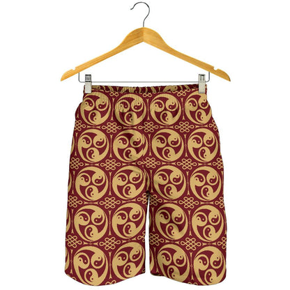 Yin Yang Style Pattern Design Print Mens Shorts-JTAMIGO.COM