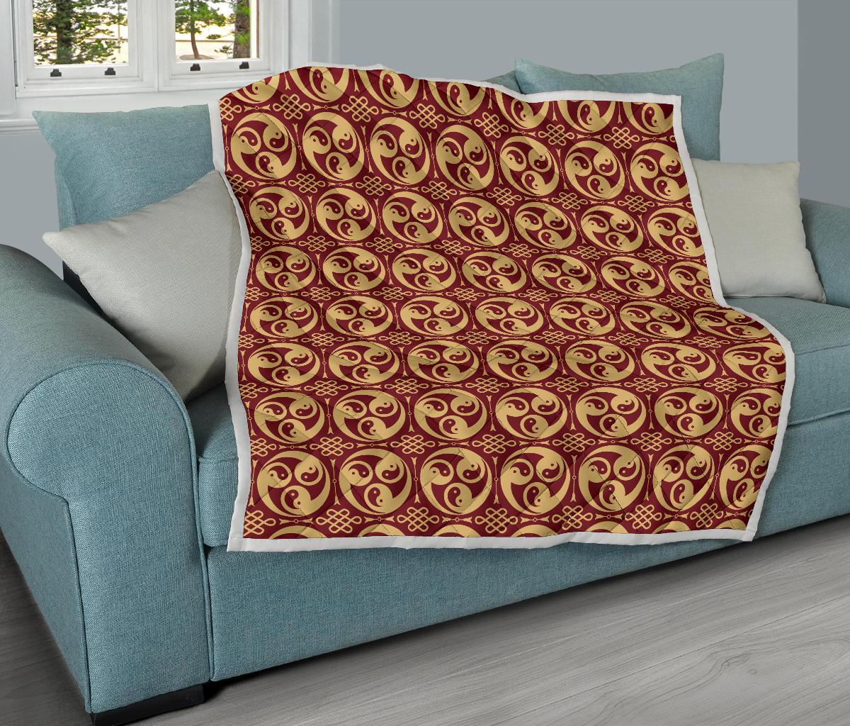 Yin Yang Style Pattern Design Print Premium Quilt-JTAMIGO.COM
